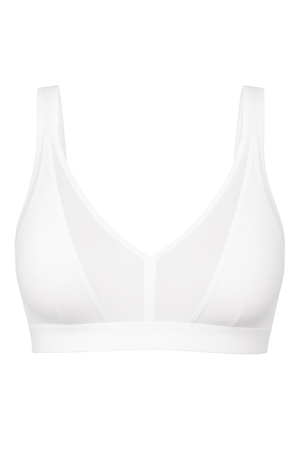 Vivisence Soutien Gorge Sans Armatures Femme Bretelles Rembourrées Maintien, blanc