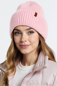 Vivisence Femme Bonnet Hiver Laine Merinos Confort Ajuste Chaleur Quotidienne, rose