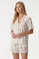 Vivisence Femme Pyjama Deux Pièces Viscose Boutons Respirant Confort Nocturne, écru