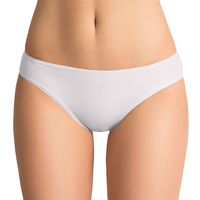 Vivisence Damen Slip Baumwolle Klebt am Körper Für Unsichtbaren Komfort 4003, weiß