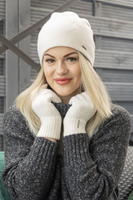 Vivisence Gants Femme En Laine Pour L’Hiver Idéal Temps Froid 7201, écru