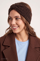Vivisence Headband Women Knitted Wide Ear Cover Stylish Comfort, brown