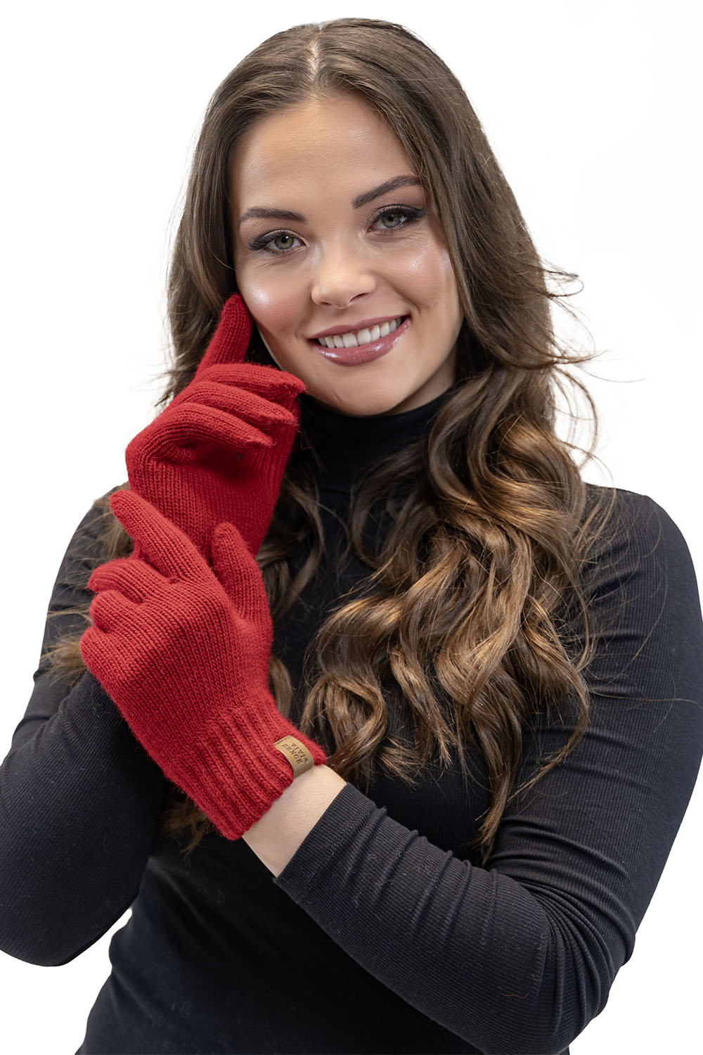 Vivisence Ensemble Hiver Chapeau Comin Gants Pour Confort Quotidien, rouge