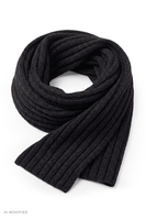 Vivisence Herrenschal Strick für Männer Akryl Wolle Winteraccessoire, schwarz
