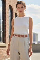 Vivisence Ceinture Femme Fermeture Serrage Slim Moderne Confort Quotidien P0005, marron