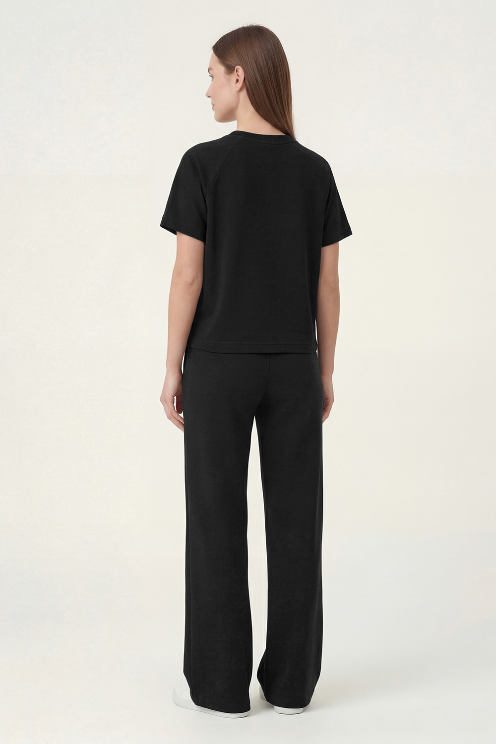 Vivisence Femme Ensemble De Détente Maille Douce Et Élastique Confort Quotidien, noir