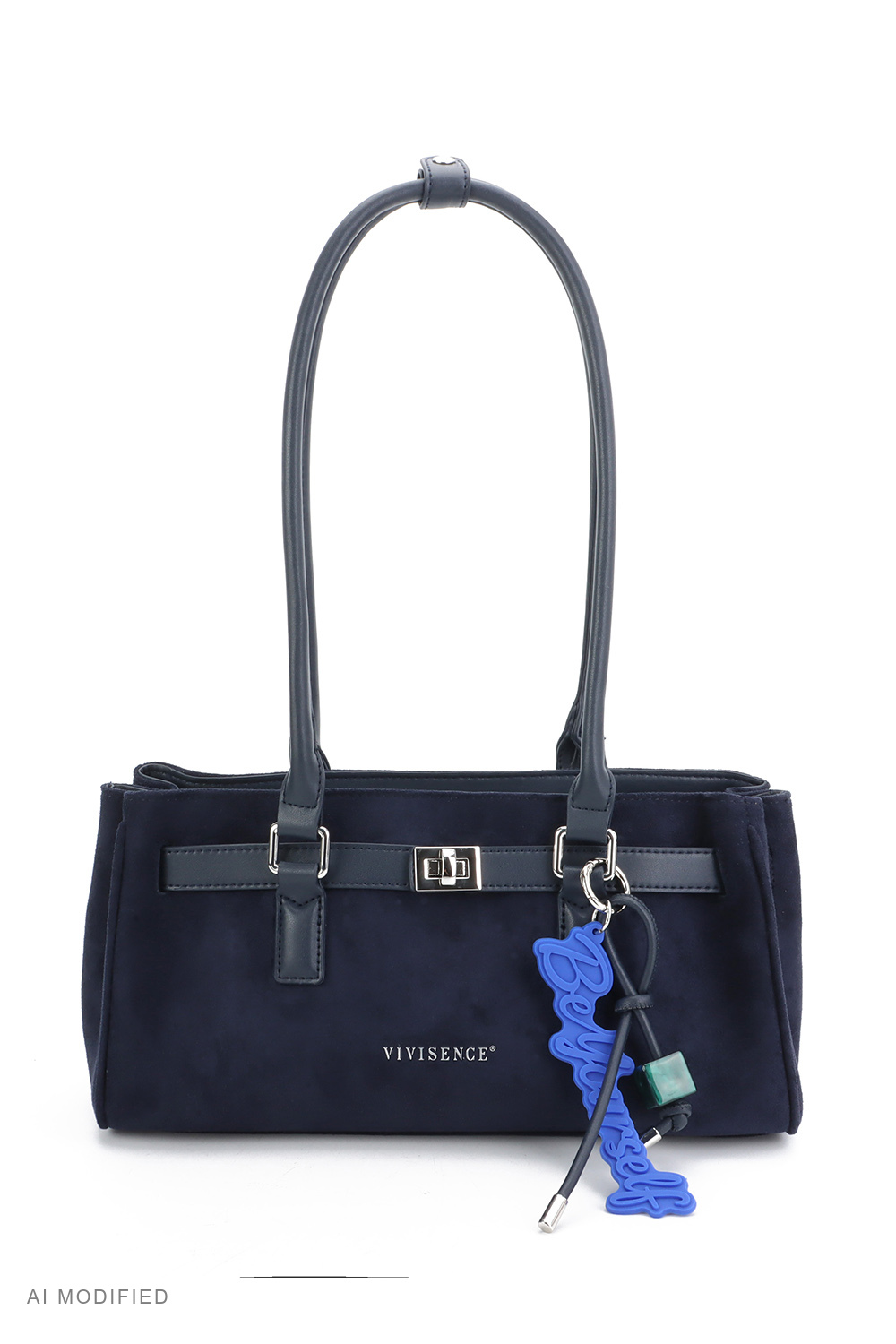 Vivisence T0040 Sac à bandoulière polyester femme, sac pratique quotidien, bleu foncé