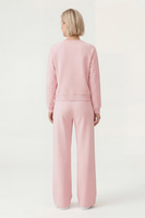 Vivisence Femme Ensemble de Survêtement Sweat Et Pantalon Tissu Extensible Confort Quotidien, rose