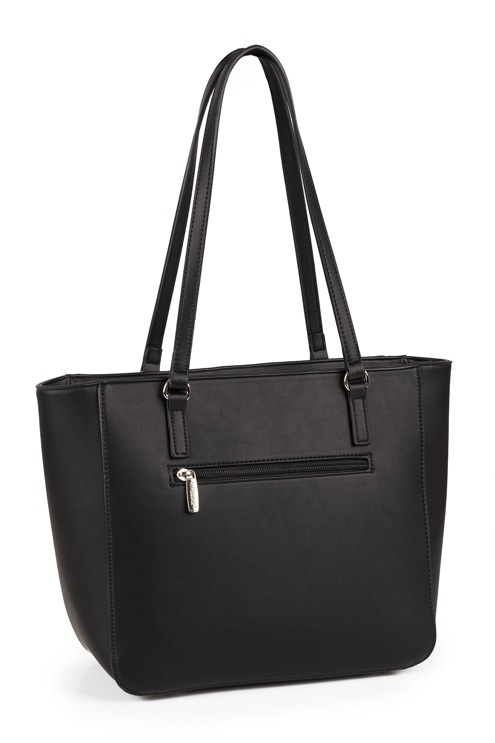 Vivisence Sac À Épaule Femme Fermeture Zippée Compact Idéal Au Quotidien, noir