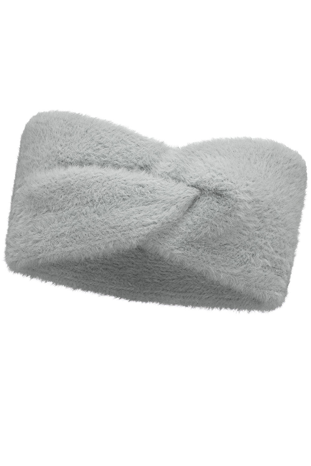 Vivisence Fluffy Lined Twisted Headband For Women Warm Autumn Winter 7093, light grey