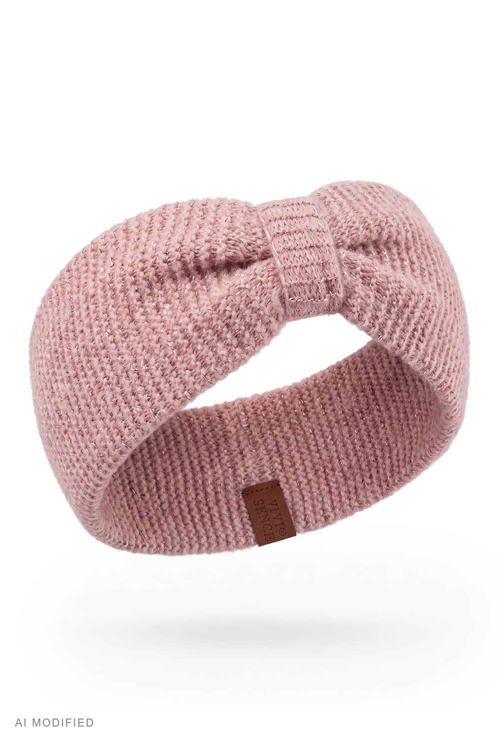 Vivisence Femme Bandeau Large Tricoté Hiver Confort et Élégance Quotidienne, rose