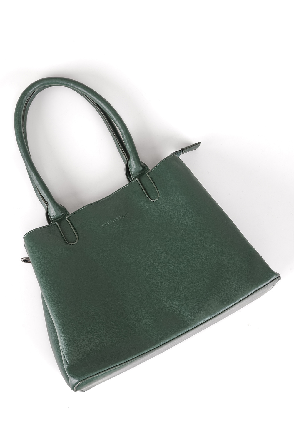 Vivisence Damen Handtasche 3 Kammern Stil und Komfort für Jeden Tag, Grün