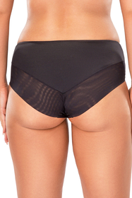 Vivisence Dame Slip Spitze Tüll Klassisch Hoher Bund Unterhose 1053W, schwarz