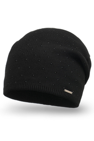 Vivisence Women's Hat Classic Cut Warm And Cozy Yarn For Winter 7013, black