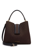 Vivisence Women Top Handle Bag Magnetic Flap and Strap for Daily Use Organized, Brown