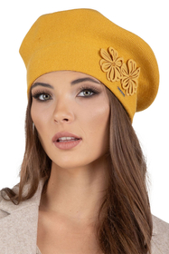 VIVISENCE Damen Baskenmütze Warm Dick Wintermütze Ideal für Kalte Tage 7007, honig