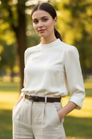 Vivisence Damen Ledergürtel Naturleder Silberne Schnalle P0006, Braun