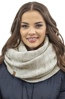 Vivisence Bonnet Femme Et Écharpe Pour L'automne et L'hiver À Pompon Cache-cou Ensemble Classique En Fils Chauds Avec Doublure En Polaire Parfait Pour Les Journées Froides 7014, beige clair