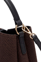 Vivisence Women Top Handle Bag Magnetic Flap and Strap for Daily Use Organized, Brown