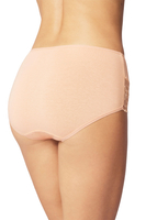 Vivisence Dame Slip Unterhose Spitze Bund Gummispitze Unterwäsche Klassisch 4008, Beige