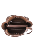 Vivisence Schultertasche Damen Magnetverschluss Alltag Komfort und Eleganz, Braun