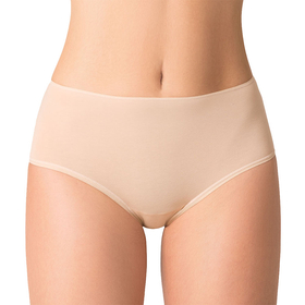 Vivisence Damen Slip Baumwolle Hohem Bund Komfort und Bequemlichkeit 4001, beige
