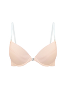 Vivisence Damen Push Up BH Rueckenfrei Mit Silikonband Abnehmbaren Traegern Komfortabler Halt Fuer Abendkleider Und Offene Ruecken, Beige