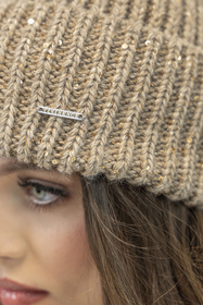 Vivisence Bonnet Femme Hiver Tricot Classique Ajustement Parfait 7088, beige