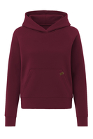 Vivisence Sweatshirt Baumwolle Lockerer Schnitt mit Kapuze Komfort Für Freizeit 9003, weinrot