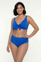 Vivisence Culotte De Bain Femme Taille Haute Fronces Confort Sculptant, bleu cornflower