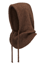 Vivisence Femme Cagoule Hiver Laine Merinos Et Coton Reglable Chaleur Douce, marron