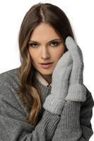 Vivisence Capuche Et Gants Femme Pour L'Hiver et L'Automne Balaclava Ensemble Élégant Fonctionnelle Doublés En Polaire Pour Les Froides Journées D'Hiver Avec Protection Optimale 7097Kmpl, gris clair