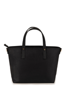 Vivisence Damen Handtasche Reißverschluss Mit Abnehmbarem Riemen Für Alltag, Schwarz
