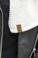 Vivisence Knitted Scarf For Women Wide Warm Soft Elegant Sporty Winter 7041S, ecru