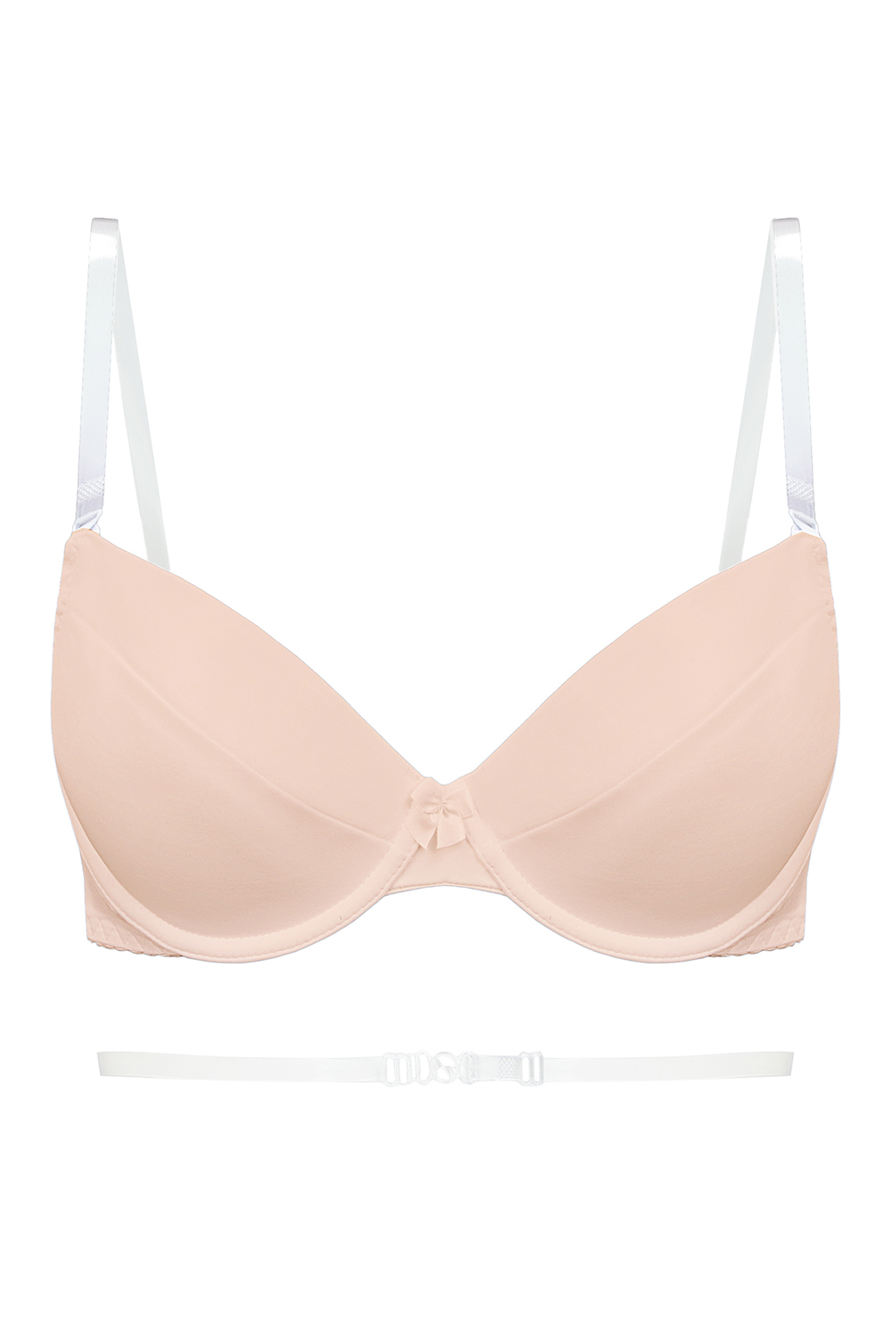 Vivisence Durchsichtige Träger Push-Up BH Ideal Für Rückenfreie Kleidung 1035, beige
