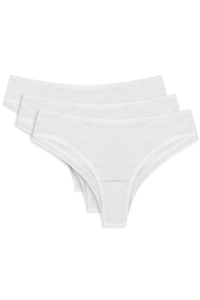 Vivisence culotte slip brésilien 4018 3-pack, blanc