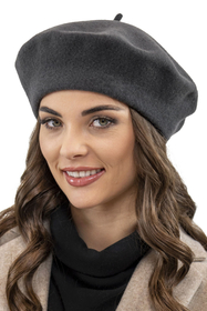 Vivisence Béret En Laine Femme Pour L’Hiver Idéal Pour Les Jours Froids 7073, gris foncé