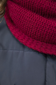 Vivisence Écharpe Tube Tricotée Femme Chaude Et Confortable Pour L’Hiver 7103, bordeaux