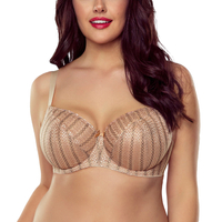 Vivisence Damen Buegel BH Mit Stickerei Eleganter Soft Cup Dessous Mit Komfortabler Passform Und Femininem Dekollete, gold