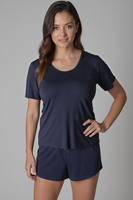 Vivisence Women's Pyjama Set Viscose Short Sleeve Elastic Waistband 2042,