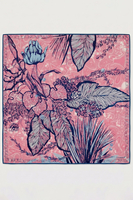 Vivisence Femme Foulard En Soie Bords Roulottés Format Carré Doux Pour La Peau, rose/bleu