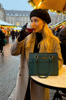 Vivisence Sac a Main Femme Bandoulière Parfait Style Et Confort, vert