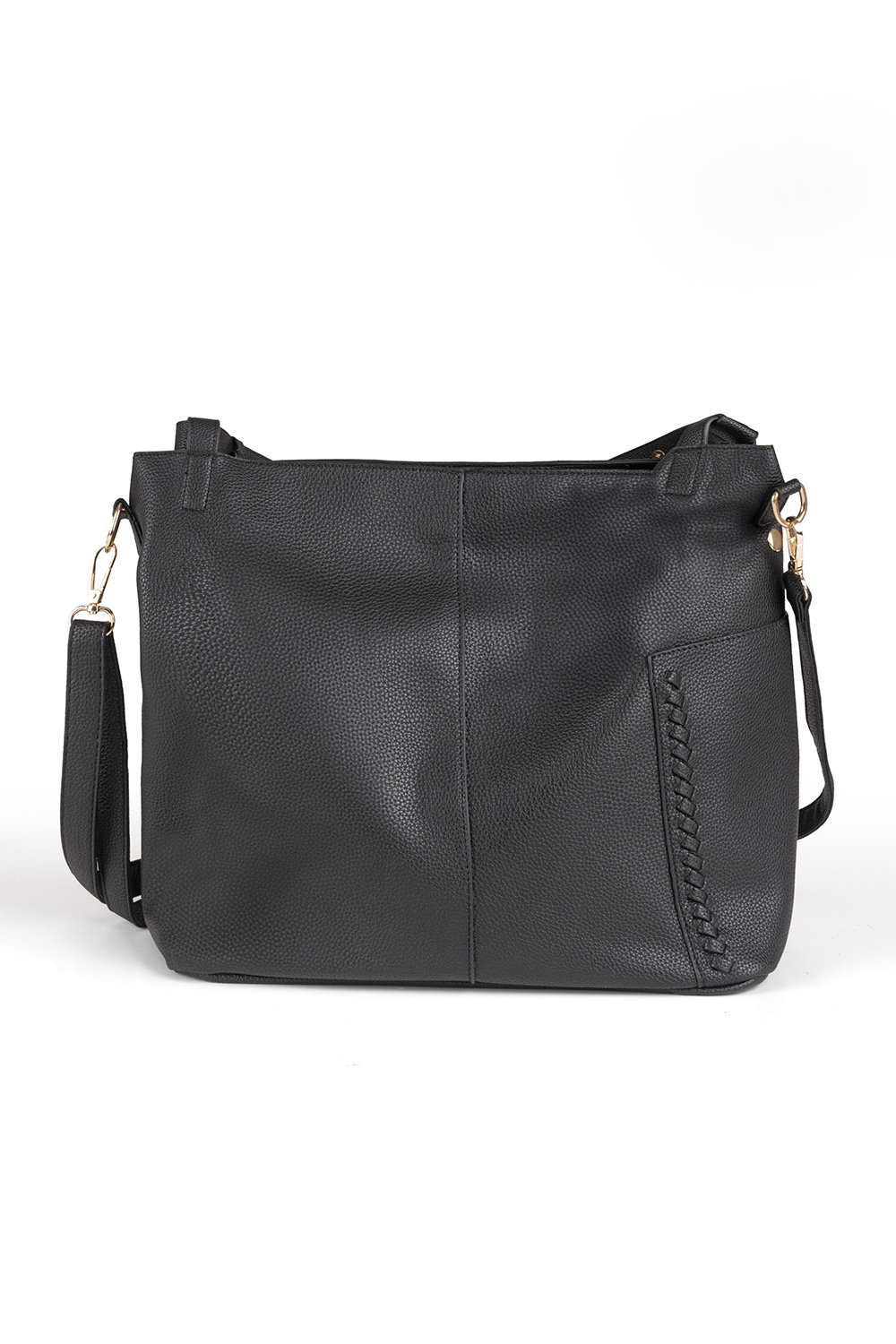 Vivisence Damen Handtasche Verstellbarer Schultergurt Alltag Tasche, Schwarz