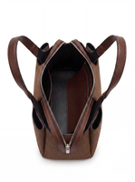 Vivisence Damen Handtasche Mit Schultergurt Und Reißverschluss Für Alltag, Braun