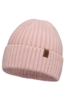 Vivisence Classic Women’s Hat for Autumn and Winter Perfectly Fitted with Turned-Up Hem Made from Warm Ribbed Yarn Lightweight Design Without Fleece Lining, Pink