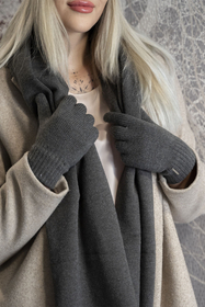 Vivisence Gants Femme Hiver Doux Et Chauds Pour Temps Froid 7202, graphite