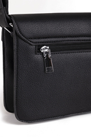 Vivisence Umhängetasche Damen Magnetverschluss Elegante Metalldekorationen, Schwarz