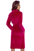 Vivisence Peignoir Femme Long Ceinture Poches Doux Classique Maison 5022, rubis