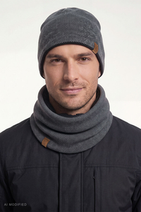 Sets Sets hat + loop scarf, Grey