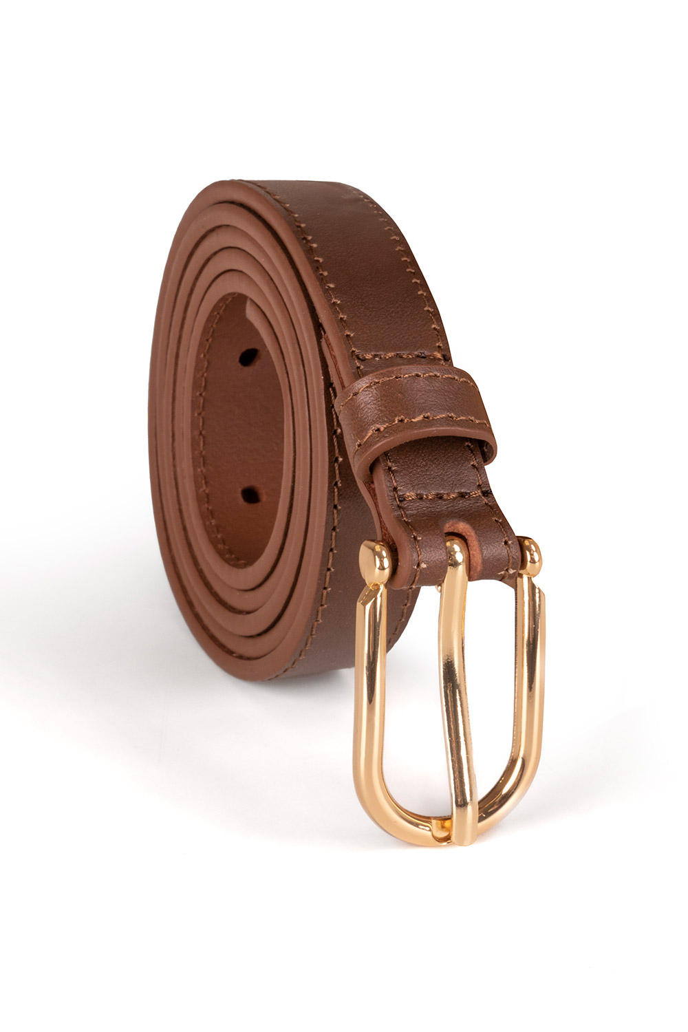 Vivisence Ceinture Femme Boucle Arrondie Ajustement Précis Confort P0007, marron